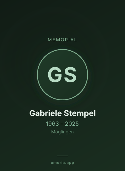 Memorial portrait of Gabriele Stempel