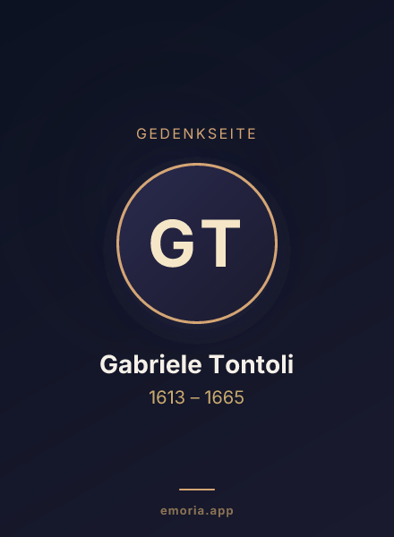 Gedenkportrait von Gabriele Tontoli
