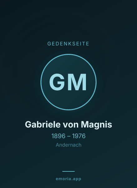 Gedenkportrait von Gabriele von Magnis
