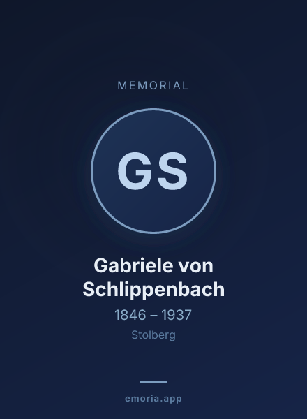 Memorial portrait of Gabriele von Schlippenbach