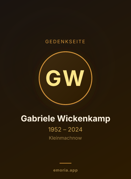 Gedenkportrait von Gabriele Wickenkamp