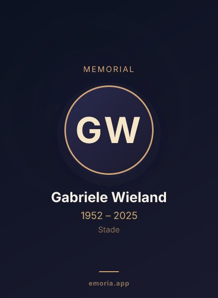Memorial portrait of Gabriele Wieland