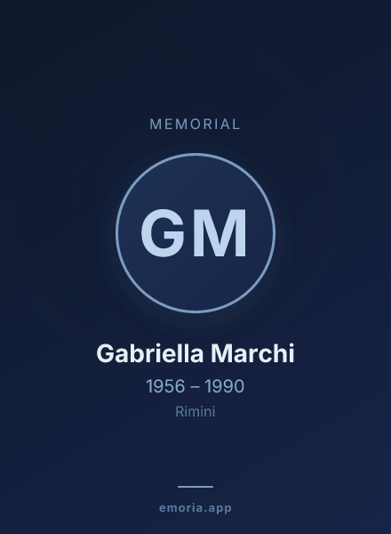 Memorial portrait of Gabriella Marchi