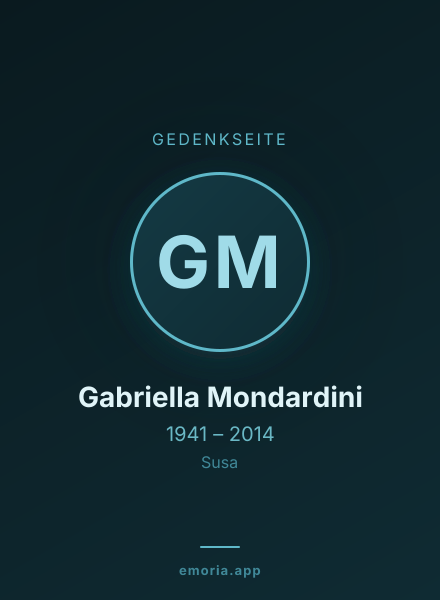 Gedenkportrait von Gabriella Mondardini