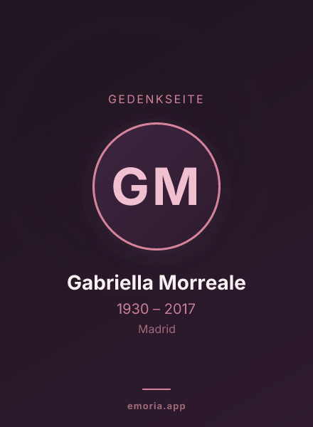 Gedenkportrait von Gabriella Morreale