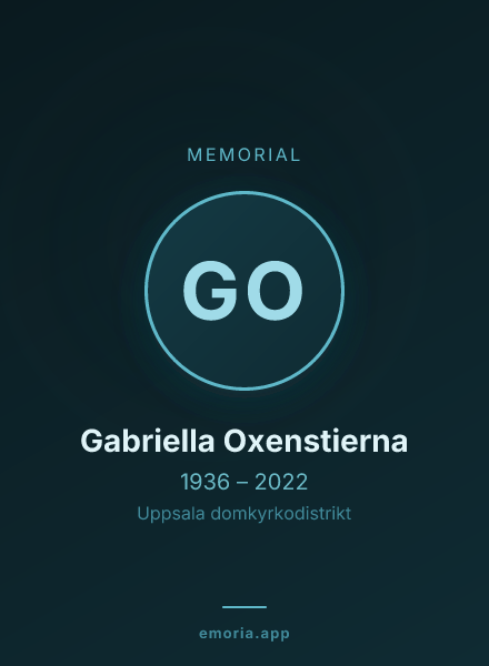 Memorial portrait of Gabriella Oxenstierna