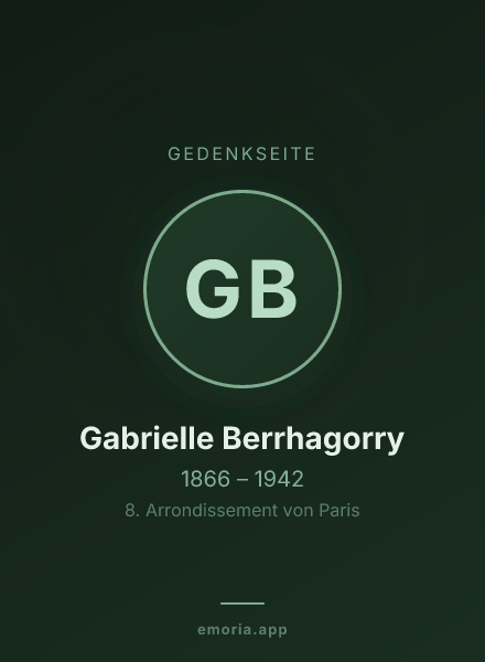 Gedenkportrait von Gabrielle Berrhagorry