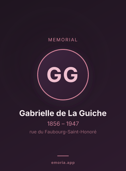 Memorial portrait of Gabrielle de La Guiche