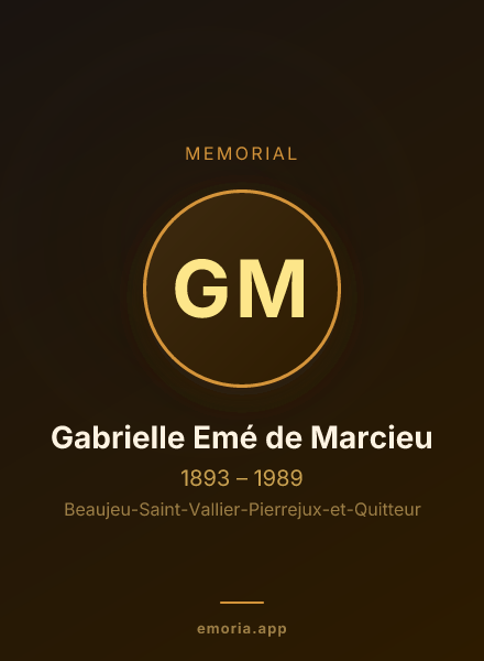 Memorial portrait of Gabrielle Emé de Marcieu
