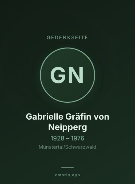 Gedenkportrait von Gabrielle Gräfin von Neipperg