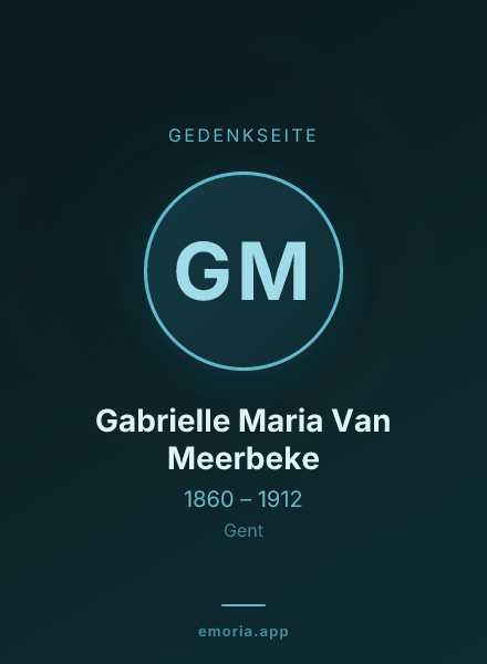Gedenkportrait von Gabrielle Maria Van Meerbeke
