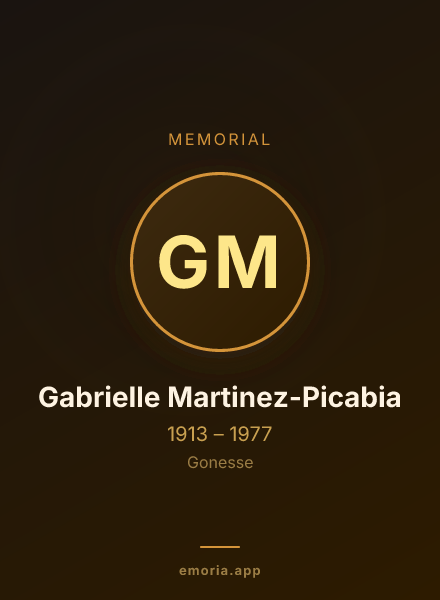 Memorial portrait of Gabrielle Martinez-Picabia