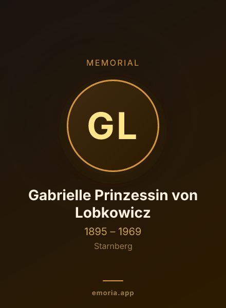Memorial portrait of Gabrielle Prinzessin von Lobkowicz