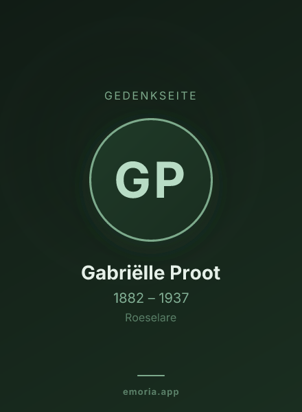 Gedenkportrait von Gabriëlle Proot