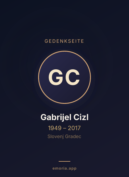 Gedenkportrait von Gabrijel Cizl