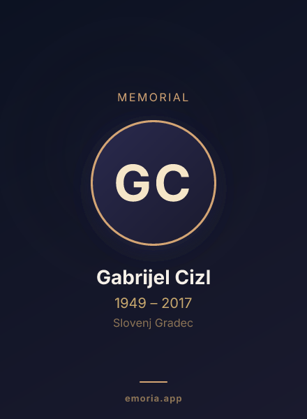 Memorial portrait of Gabrijel Cizl
