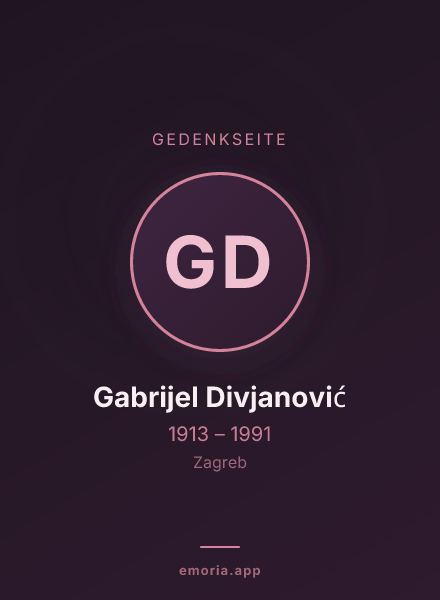Gedenkportrait von Gabrijel Divjanović