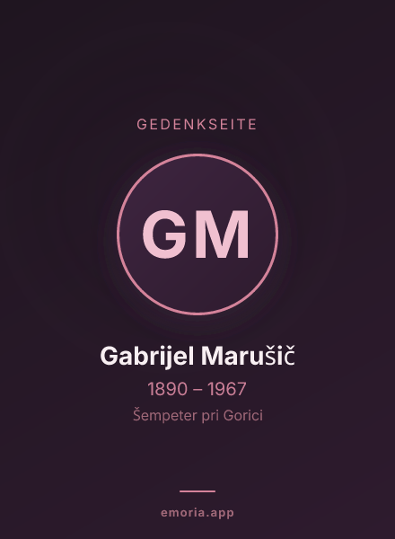 Gedenkportrait von Gabrijel Marušič