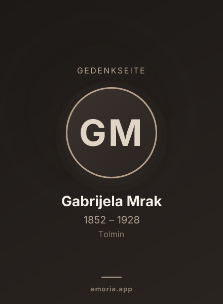 Gedenkportrait von Gabrijela Mrak