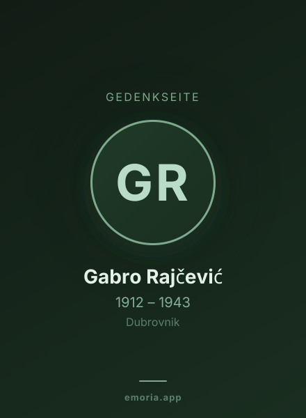 Gedenkportrait von Gabro Rajčević