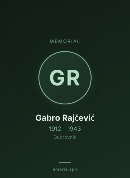 Memorial portrait of Gabro Rajčević