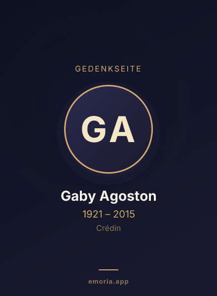 Gedenkportrait von Gaby Agoston