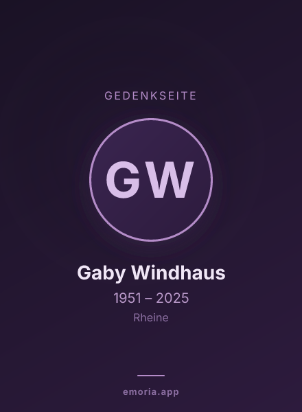 Gedenkportrait von Gaby Windhaus