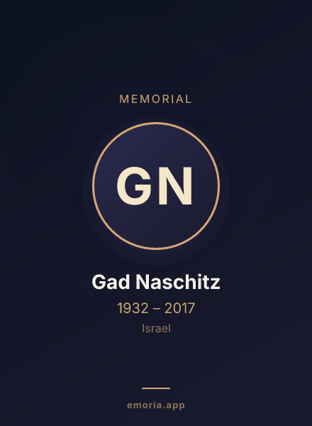 Memorial portrait of Gad Naschitz