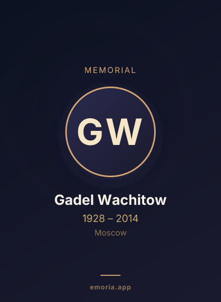 Memorial portrait of Gadel Wachitow
