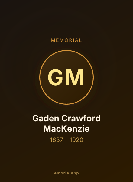 Memorial portrait of Gaden Crawford MacKenzie