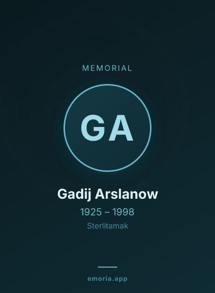 Memorial portrait of Gadij Arslanow