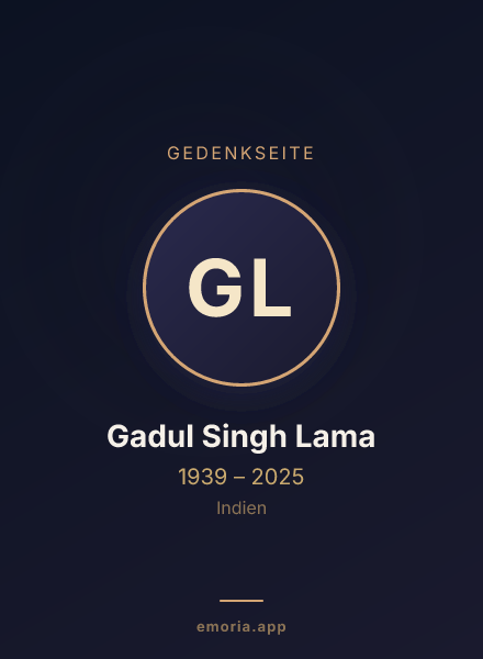 Gedenkportrait von Gadul Singh Lama