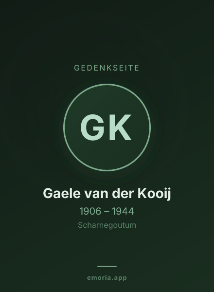 Gedenkportrait von Gaele van der Kooij