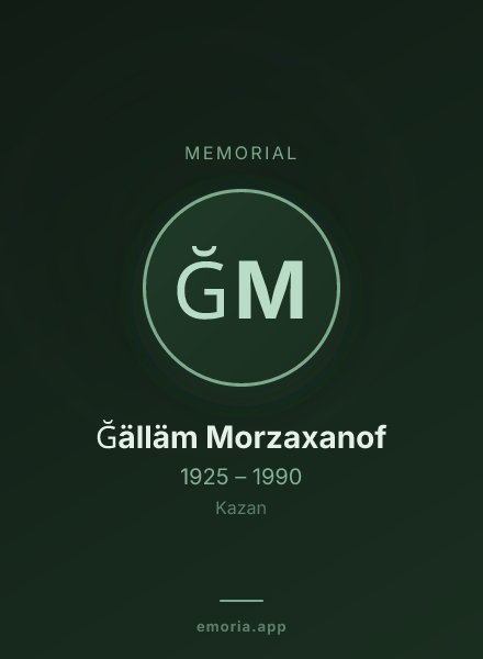 Memorial portrait of Ğälläm Morzaxanof