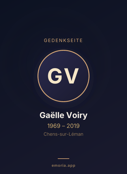 Gedenkportrait von Gaëlle Voiry