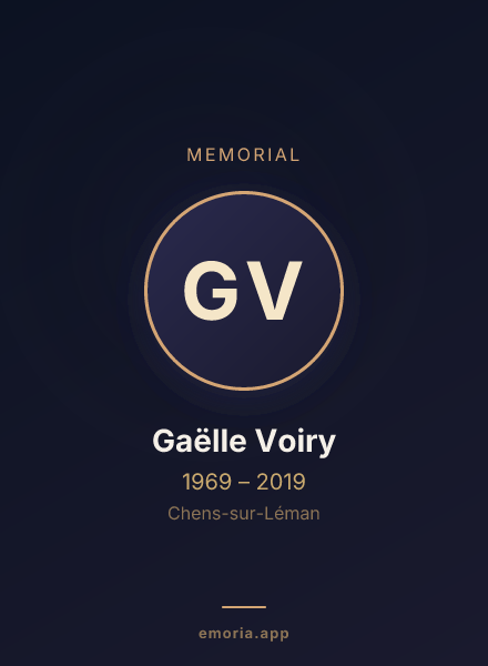 Memorial portrait of Gaëlle Voiry