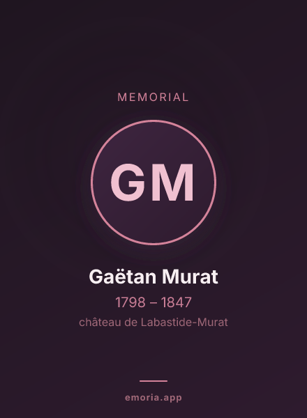 Memorial portrait of Gaëtan Murat