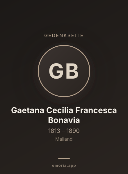 Gedenkportrait von Gaetana Cecilia Francesca Bonavia