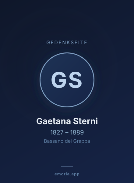 Gedenkportrait von Gaetana Sterni