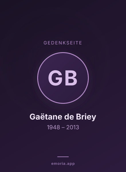 Gedenkportrait von Gaëtane de Briey