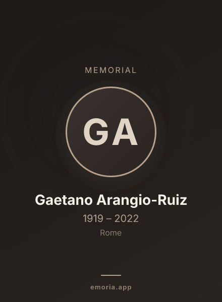 Memorial portrait of Gaetano Arangio-Ruiz