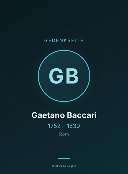 Gedenkportrait von Gaetano Baccari