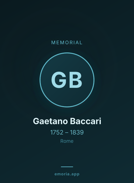 Memorial portrait of Gaetano Baccari