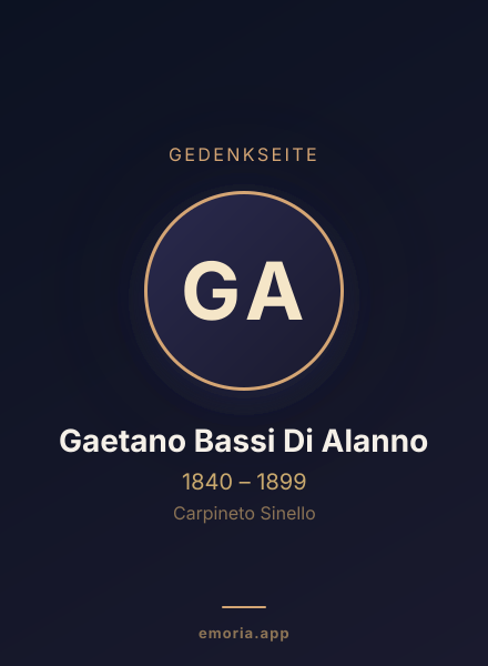 Gedenkportrait von Gaetano Bassi Di Alanno