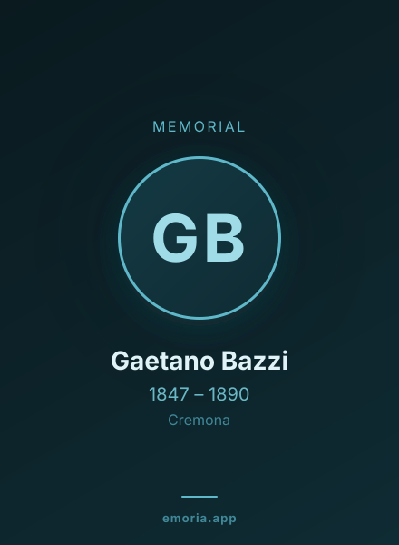 Memorial portrait of Gaetano Bazzi