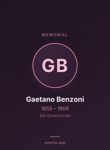 Memorial portrait of Gaetano Benzoni