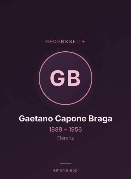 Gedenkportrait von Gaetano Capone Braga