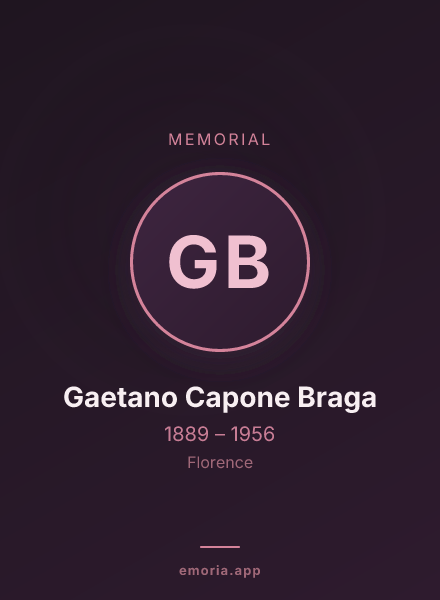 Memorial portrait of Gaetano Capone Braga