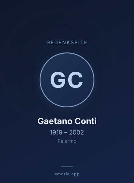 Gedenkportrait von Gaetano Conti