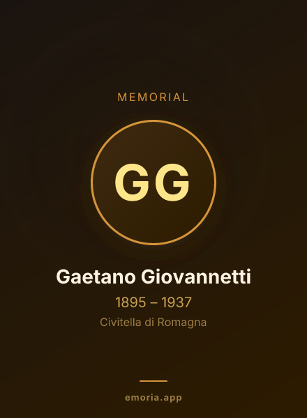Memorial portrait of Gaetano Giovannetti